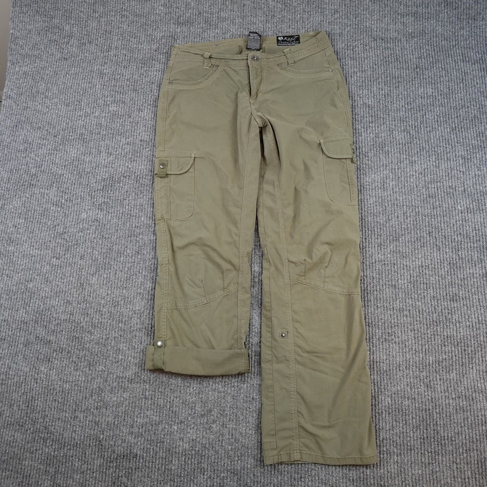 Kuhl Splash Roll Up Pants Womens 8 Green Cargo Hiking Outdoor Stretch